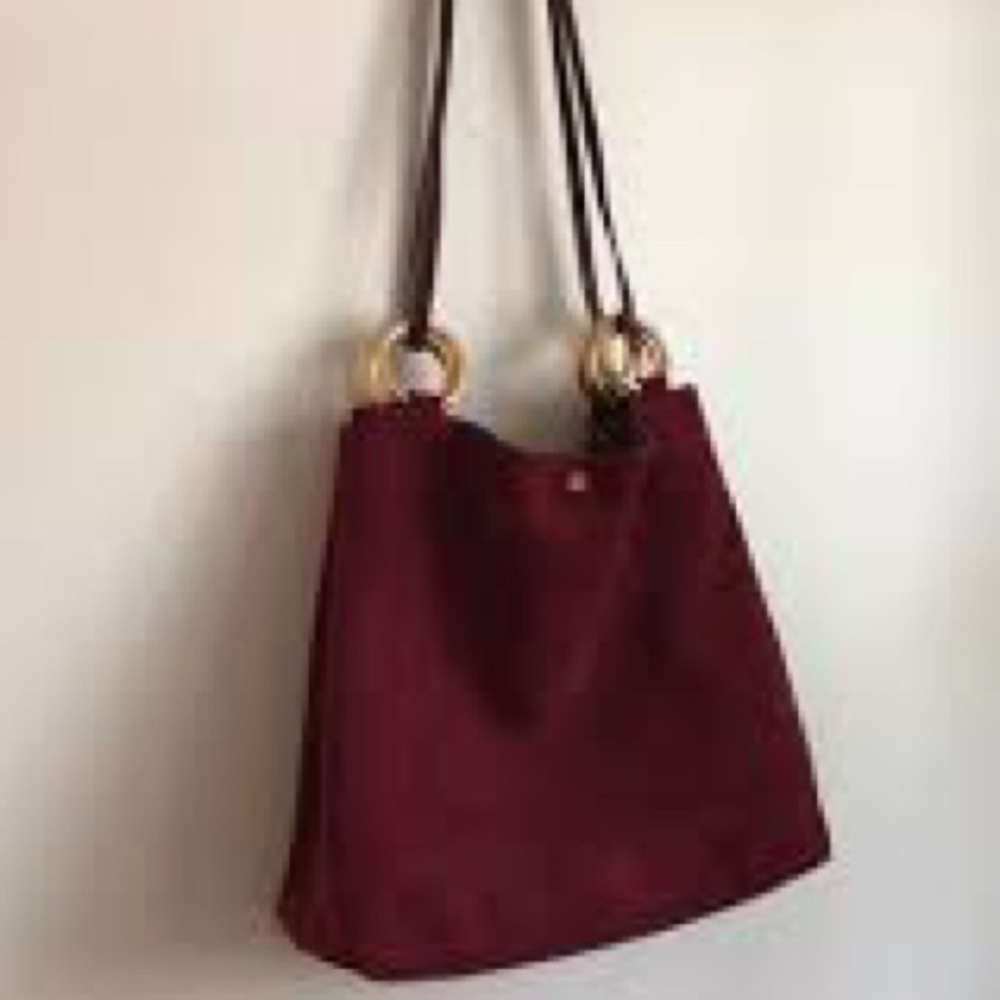 Rare-NEW❤️ Tory Burch Farrah suede hobo